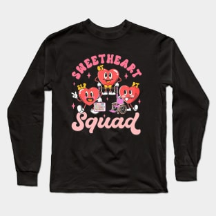 Retro Sweethearts Squad SLP OT PT Valentine Therapy Crew Long Sleeve T-Shirt
